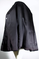 early 1960s women's coat black curly faux fur boxy swingy fit size S-M 36-38 bust
