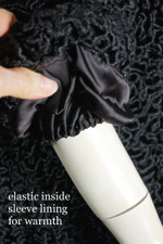 early 1960s women's coat black curly faux fur boxy swingy fit size S-M 36-38 bust