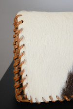 vintage rockabilly cowgirl clutch purse calfskin handbag 1950s 60s saddle tan leather larger size