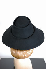 femme fatale film noir womens black fedora ladies hat 1930s 1940s WWII era