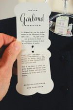 vintage navy blue wool cardigan sweater ladies M L 1950s 1960s unworn deadstock Garland