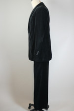 Van Gils 1970s black velvet mens suit unisex S size 36-37 chest disco-era formalwear alternative