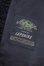 Black faux fur curly lamb jacket 1960s short evening coat silver mink collar XS-S