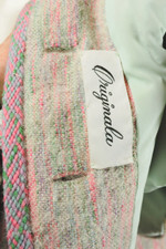 Easter Parade 1960s skirt suit pink blue green tweed wool Originala XS 34 inch bust 26 waist