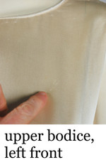 1920s sleeveless cream silk satin wedding dress sleeveless with detachable train fringed trim XS 33 inch bust and hips