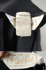 casual sporty travel-friendly skirt suit late 1950s 60s black wool knit S-M 28 inch waist deadstock vintage