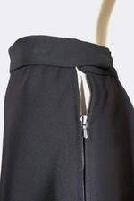 black wool gabardine ladies skirt suit early 1950s hourglass fit New Look size XS S 25 26 inch waist