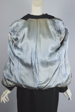 black wool gabardine ladies skirt suit early 1950s hourglass fit New Look size XS S 25 26 inch waist