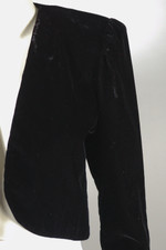 cropped black velvet bolero jacket late 1980s cocktail formal wear XS-S 34 to 37 inch chest