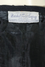 black lambswool angora floral beaded vintage sweater cardigan 1950s 1960s S-M size 36