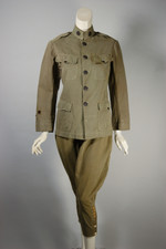 Authentic WW1 olive drab cotton service uniform M1912 re-enactor costume mens size XS-S 34 jacket 28-30 inch waist pant