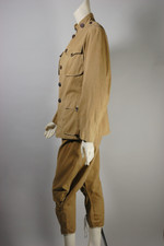 Authentic US Army WW1 khaki cotton service uniform re-enactor costume mens size XS-S 34 jacket 28-30 waist pant M1911 M1912
