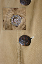 Authentic US Army WW1 khaki cotton service uniform re-enactor costume mens size XS-S 34 jacket 28-30 waist pant M1911 M1912