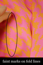 tie-neck blouse 1960s hot pink orange houndstooth mod print top never worn XS S size 36