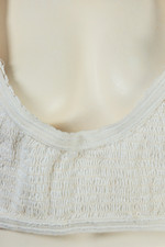 true vintage 1950s halter top rockabilly pin-up style white cotton pique XXS XS 30 32 bust