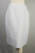 Bright white cotton blend 1960s skirt suit bridal deadstock size S-M 39 inch bust 26 27 inch waist