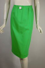Bright green cotton knit skirt suit 1960s never worn size S-M 38 inch bust 38 inch hips Sears