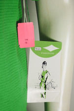 Bright green cotton knit skirt suit 1960s never worn size S-M 38 inch bust 38 inch hips Sears