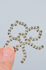 Deco 1920s 1930s millinery trim dressmaking appliques metal rhinestones true vintage deadstock