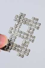 Deco 1920s 1930s millinery trim dressmaking appliques metal rhinestones true vintage deadstock