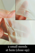 true vintage wedding gown late 1930s sleeveless dress sheer cream ivory organza S M petite