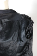WWI late 1910s suffragette suit jacket black silk wool blend size XS 34 35 inch bust