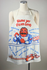 1950s 60s novelty print cotton screen-printed bartenders apron unisex mixologist gift