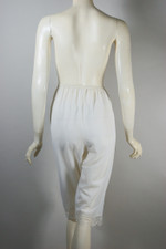 sheer white nylon and lace trim 1960s babydoll top petti pant pajama set unworn size S