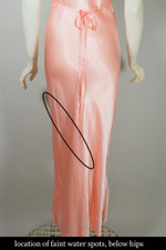 pink rayon liquid satin nightgown bias cut 1930s 1940s size small to medium 37-40 inch bust