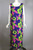 Neon Hawaiian floral print cotton 1960s dayglo tiki shift maxi dress M