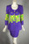 90s Christian Llinares mini skirt suit purple green floral S 36 bust 26 waist