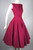1950s cocktail party dress purple red taffeta full skirt 36 bust 26 waist