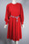 urban cowgirl 70s-80s red dress batwing sleeves XS S 25-28 inch waist