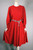 urban cowgirl 70s-80s red dress batwing sleeves XS S 25-28 inch waist