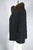 Black curly faux fur jacket 1960s short coat mink collar brown XS S 36 bust