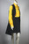 Anne Klein 1960s mod skirt suit long vest miniskirt black wool S