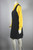 Anne Klein 1960s mod skirt suit long vest miniskirt black wool S