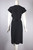 1940s dress peplum black cocktail XXS 23 inch waist