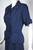 1950s skirt suit short sleeves navy blue S M 28 inch waist