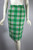 bright green plaid pencil skirt 1960s unworn XS 24 25 waist deadstock