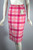 Hot pink plaid wool blend 1960s pencil skirt XS 24 never worn