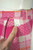 Hot pink plaid wool blend 1960s pencil skirt XS 24 never worn