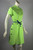 unworn mod 1960s mini dress lime green polyester knit size M 29 to 32 inch waist
