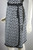 Mod black white herringbone poly knit dress late 1960s size M-L 30-33 waist