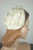 1960s vintage hat with bows trim cream off-white mocha fabric cap