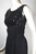 Sleeveless LBD 1960s black sequins wiggle dress S-M 26-27 waist deadstock