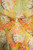 1920s 1930s floral print silk chiffon garden party dress orange yellow  XS