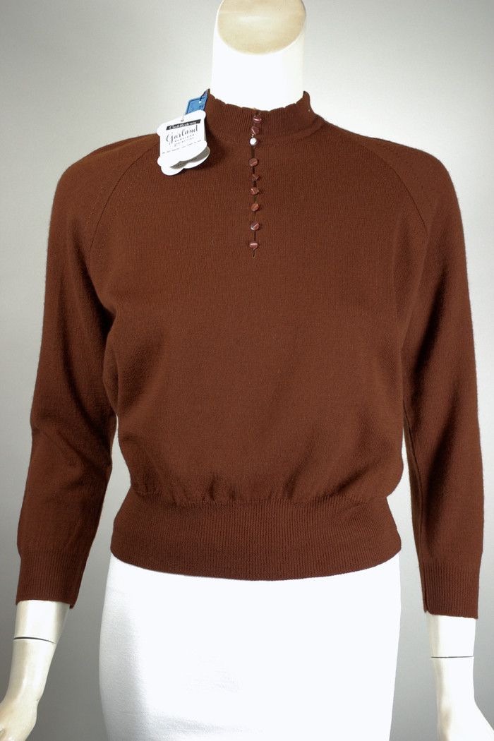 Garland Cuddledown Australian wool pullover sweater brown 1950s 60s deadstock size 40 M-L womens