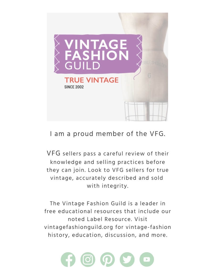 Authentic Vintage Dresses and Accessories Online - Viva Vintage Clothing