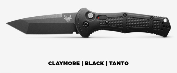 Benchmade Claymore Tanto Auto 3.6" Black Grivory **FREE SHIPPING**
